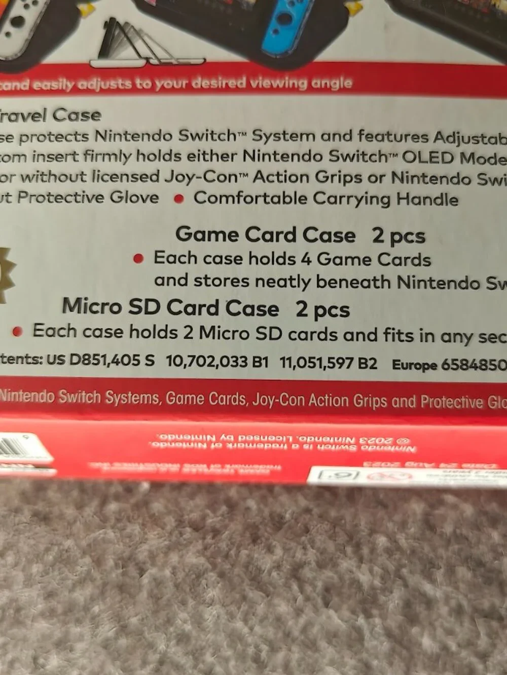 Nintendo Switch Super Mario Deluxe Travel Case Fits All Models NEW